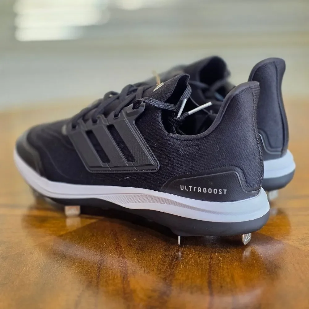 Adidas UltraBoost Light Baseball Cleats Black White NBY ID8610 Men’s 12.5 New LE